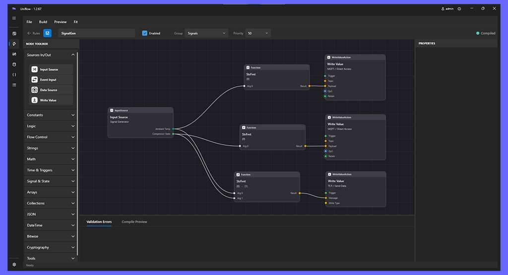 Visual Rule Engine Canvas